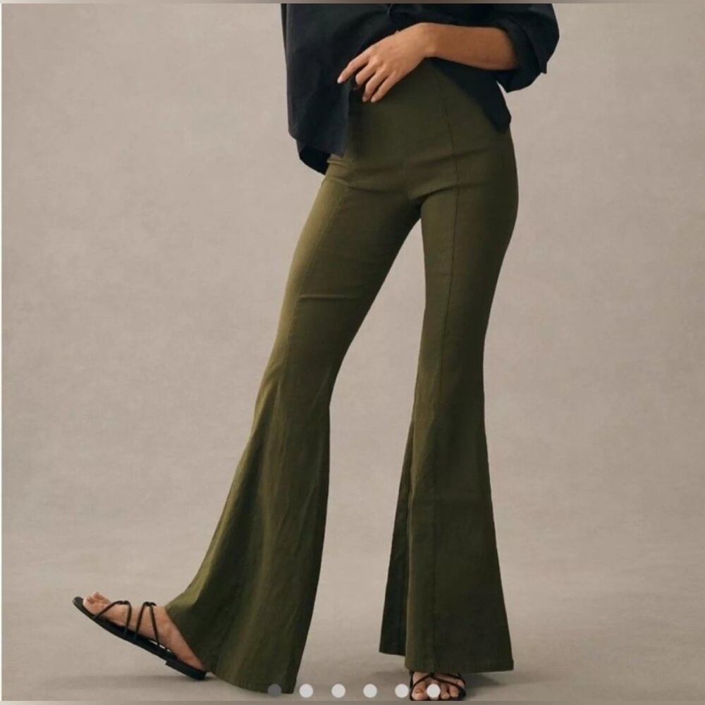 BNWT Anthropologie Maeve holly olive green pants. Size 10.